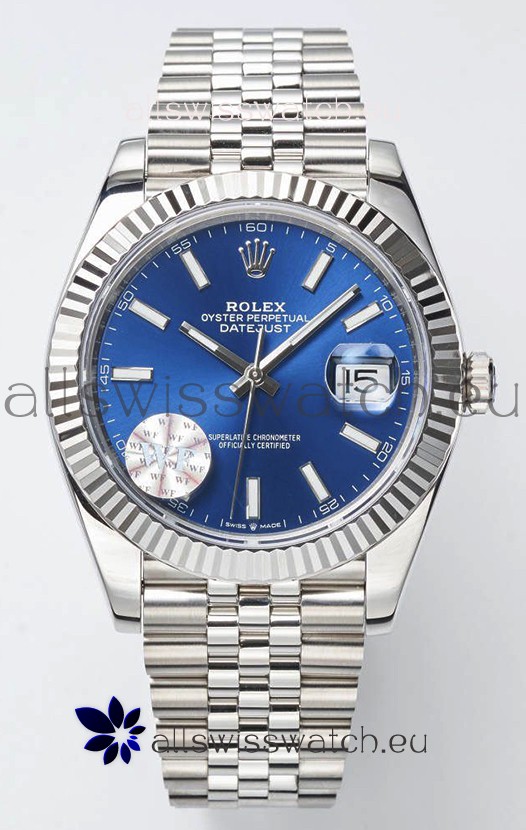 Rolex Datejust Cal.3235 Movement Swiss Watch 1:1 Mirror Replica 904L Steel 41MM - Blue Dial 