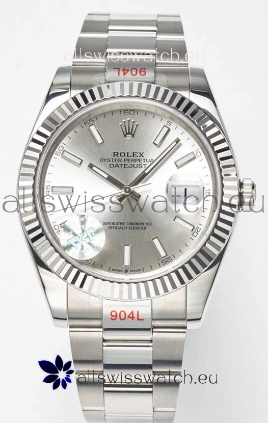 Rolex Datejust Cal.3235 Movement Swiss Watch 1:1 Mirror Replica 904L Steel 41MM - Steel Dial 