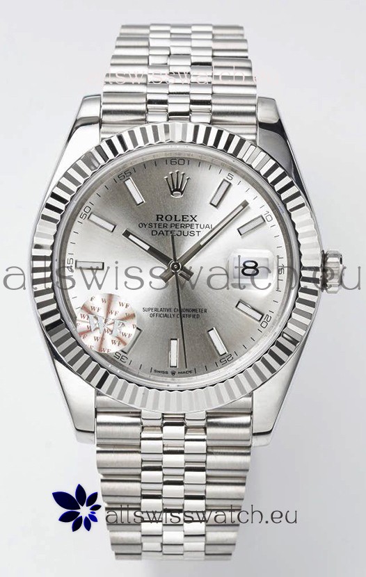 Rolex Datejust Cal.3235 Movement Swiss Watch 1:1 Mirror Replica 904L Steel 41MM - Steel Dial 