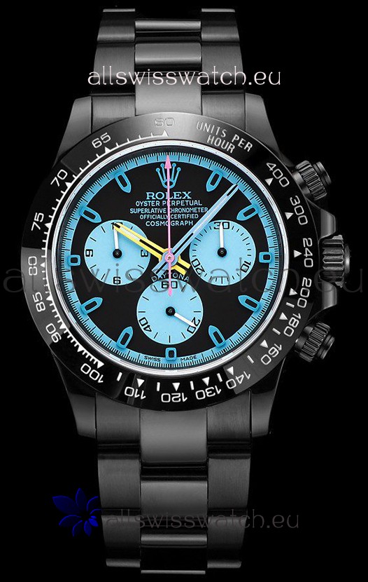 Rolex Daytona Blaken 1:1 Swiss Mirror Replica Black Dial Cal.4130 Movement (WITH BOX) 