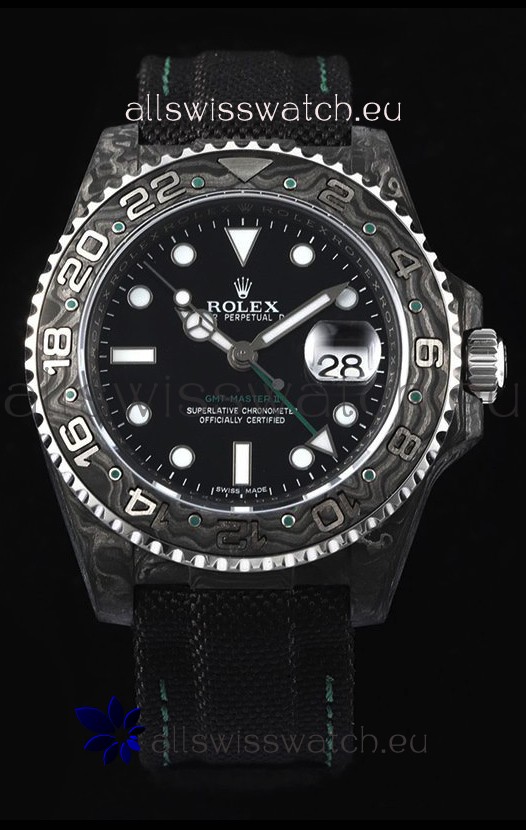 Rolex GMT Masters II DiW Edition Swiss Replica ETA 3285 Movement - Black Dial 