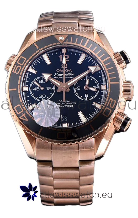 Omega Seamaster Planet Ocean 600M Sedna Gold 45.5MM 1:1 Mirror Replica Watch 