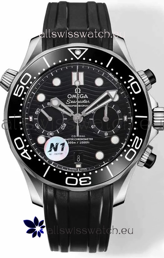 Omega Seamaster Co-Axial Master Chronograph Stainless Steel Black Dial 44MM 1:1 Mirror Replica