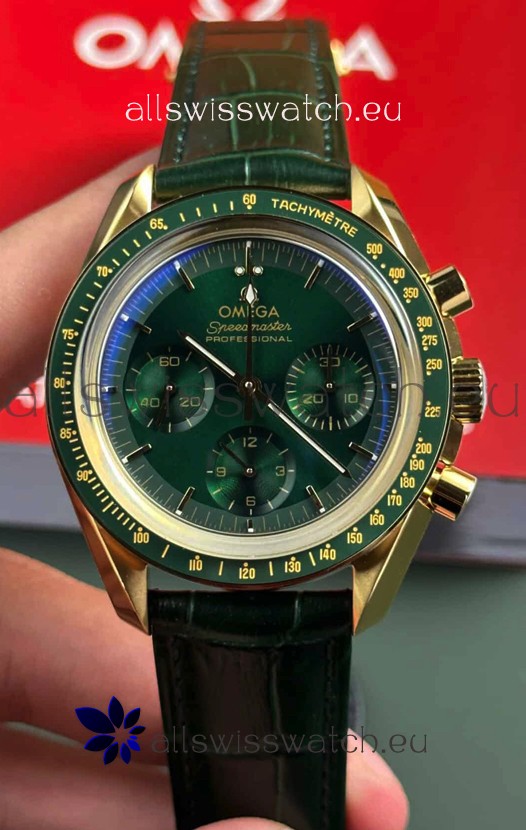 Omega Speedmaster Moonwatch Co-Axial Chronograph Green Dial 42MM 1:1 Mirror Replica Watch