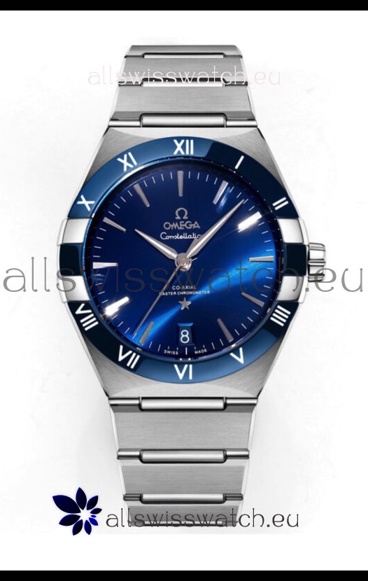 Omega Co-Axial Constellation Stainless White Blue Dial 1:1 Mirror Replica 41MM