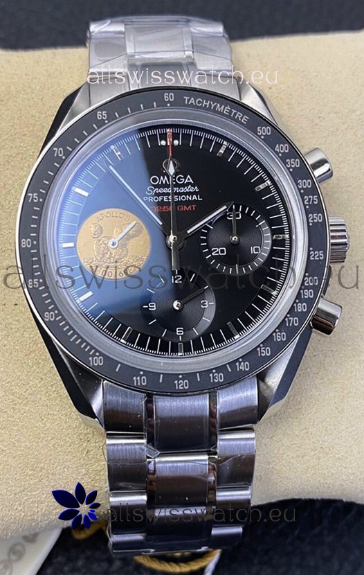 Omega Speedmaster Apollo 11 40th Anniversary Chronograph 42MM Black Dial 1:1 Mirror Replica Watch