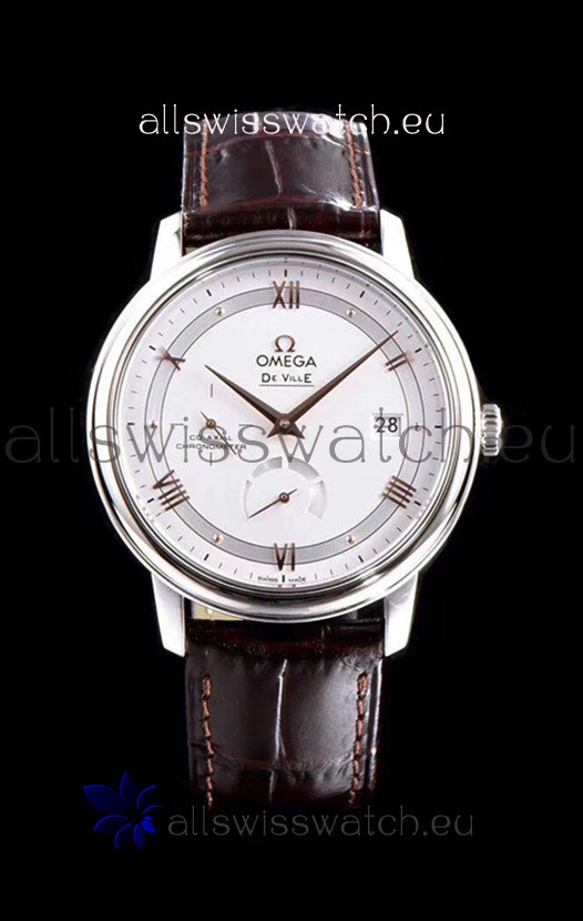 Omega De Ville Prestige Power Reserve 904L Steel 1:1 Mirror Swiss Watch White dial