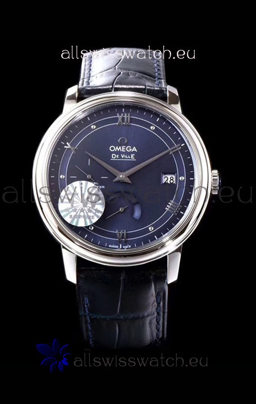 Omega De Ville Prestige Power Reserve 904L Steel 1:1 Mirror Swiss Watch Blue dial