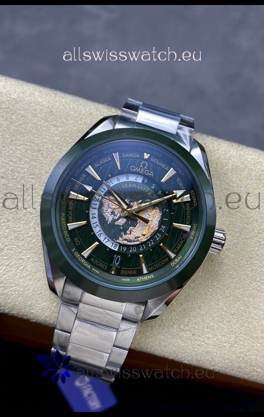 Omega Seamaster Aquaterra 150M Worldtimer Black Dial 1:1 Mirror Replica Watch