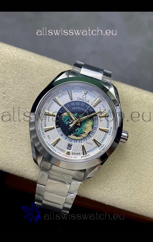 Omega Seamaster Aquaterra 150M Worldtimer White Dial 1:1 Mirror Replica Watch