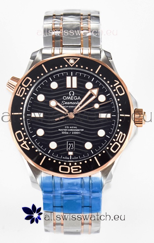 Omega Seamaster Super Clone 300M Master Chronometer Blue Swiss 2 Tone Watch