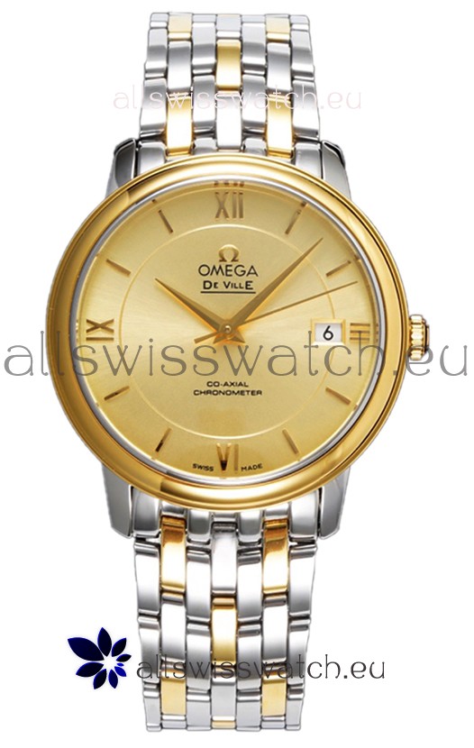Omega De Ville Co-Axial Chronometer 36.8MM Swiss Replica Watch in Two Tone Casing