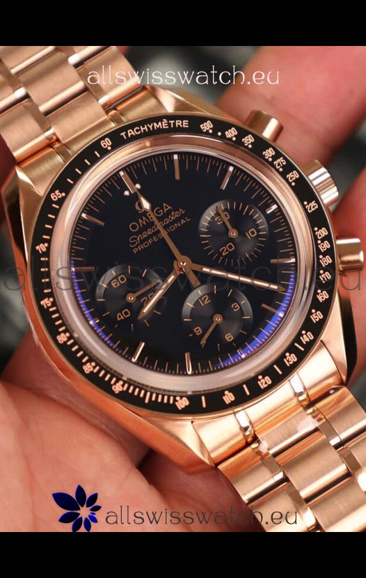 Omega Speedmaster Professional Moonwatch Rose Gold Swiss Replica