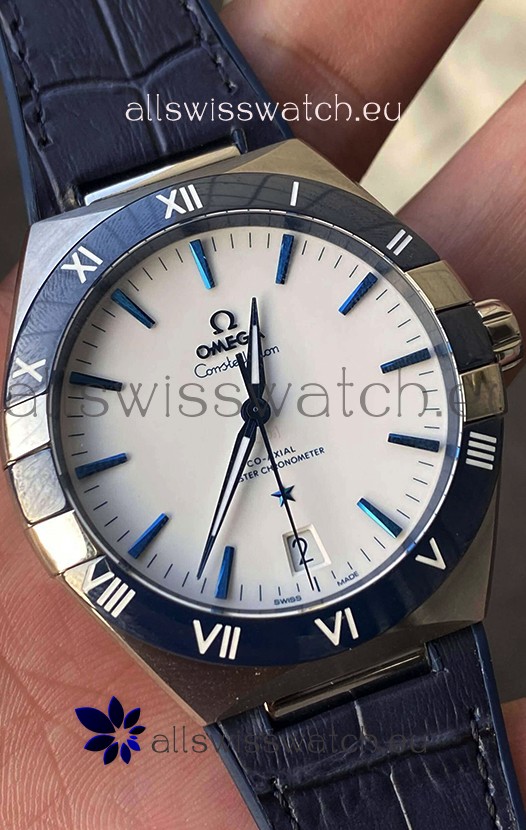 Omega Co-Axial Constellation 41MM 904L Steel White Dial 1:1 Mirror Replica Watch