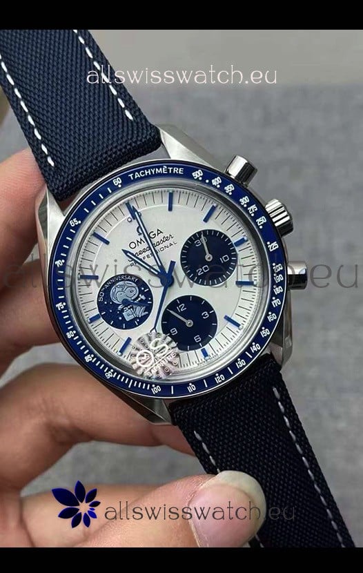 Omega Speedmaster Professional Silver Snoopy 50th Anniversary Limited Edition Swiss Replica Watch