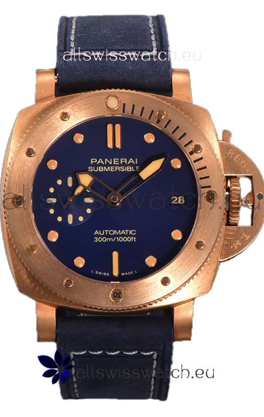 Panerai PAM1074 Submersible Bronzo Blu Abisso 1:1 Mirror Swiss Replica 42MM 