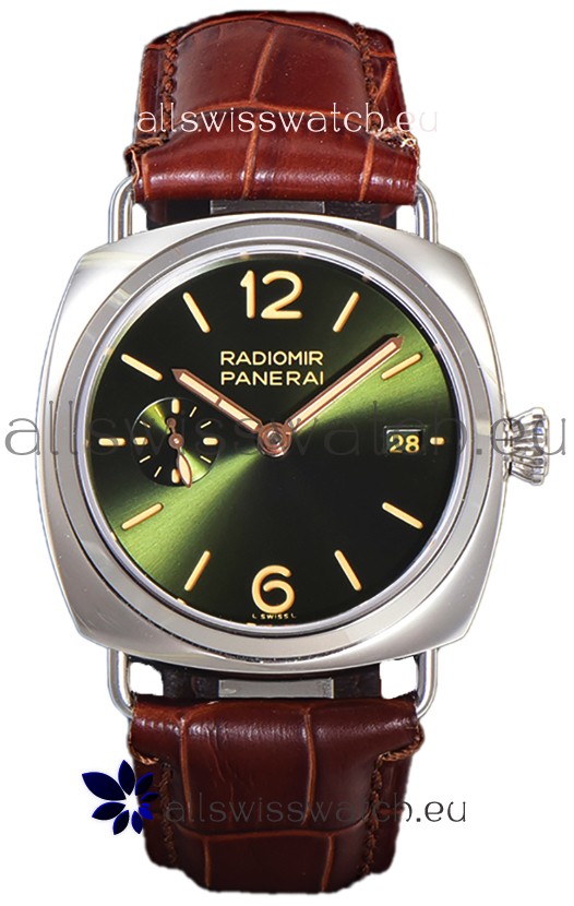 Panerai Radiomir PAM1573 Quaranta 40MM 904L Steel Green Dial Watch in 1:1 Mirror Replica 
