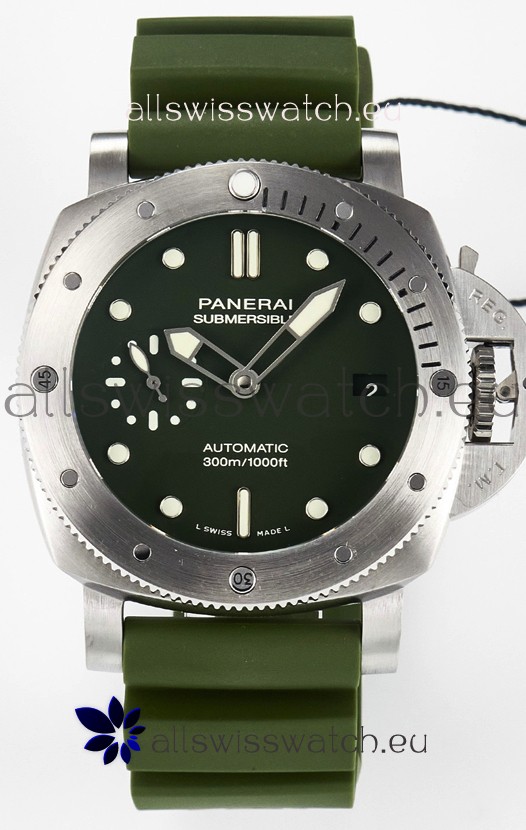 Panerai Super Clone Luminor Submersible Verde Militare PAM1055 42MM Replica Watch