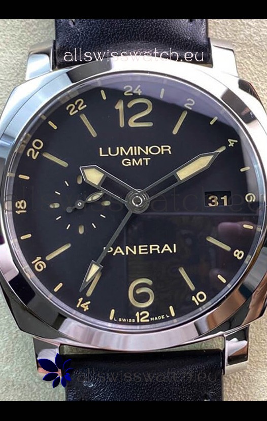 Panerai Luminor 1950 PAM00531 GMT Edition Black Dial - 1:1 Mirror Replica 