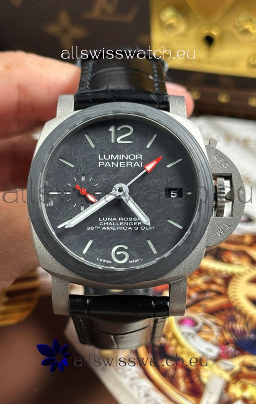 Panerai Luminor Super Clone PAM01096 Luna Rossa Challenger Titanium Watch 