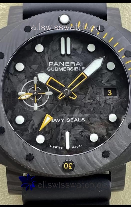 Panerai Submersible PAM01324 Carbotech GMT Navy Seals Edition 1:1 Mirror Replica Watch 44MM