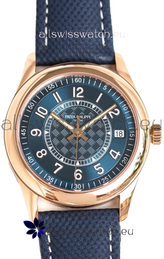 Patek Philippe Calatrava 6007R Blue Dial Rose Gold 1:1 Mirror Replica Watch