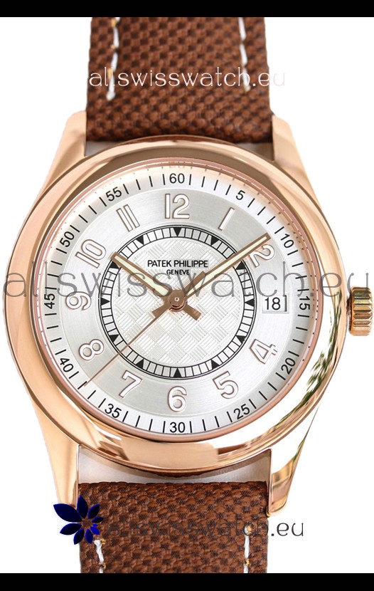 Patek Philippe Calatrava 6007R Steel Dial Rose Gold 1:1 Mirror Replica Watch