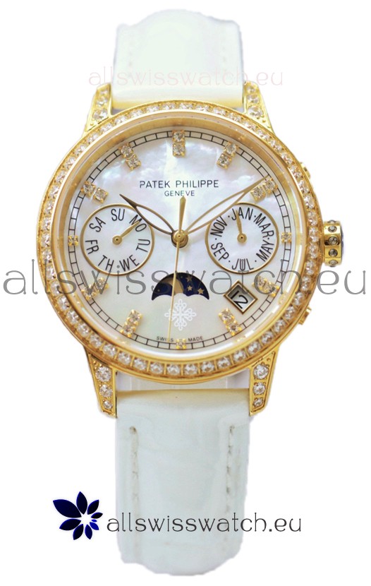 Patek Philippe Grand Complications Ladies First Perpetual Calendaer Yellow Gold Swiss Replica Watch 