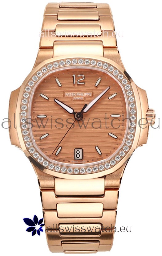 Patek Philippe Nautilus 7118R 35MM 1:1 Rose Gold Case & Dial 1:1 Mirror Replica Watch
