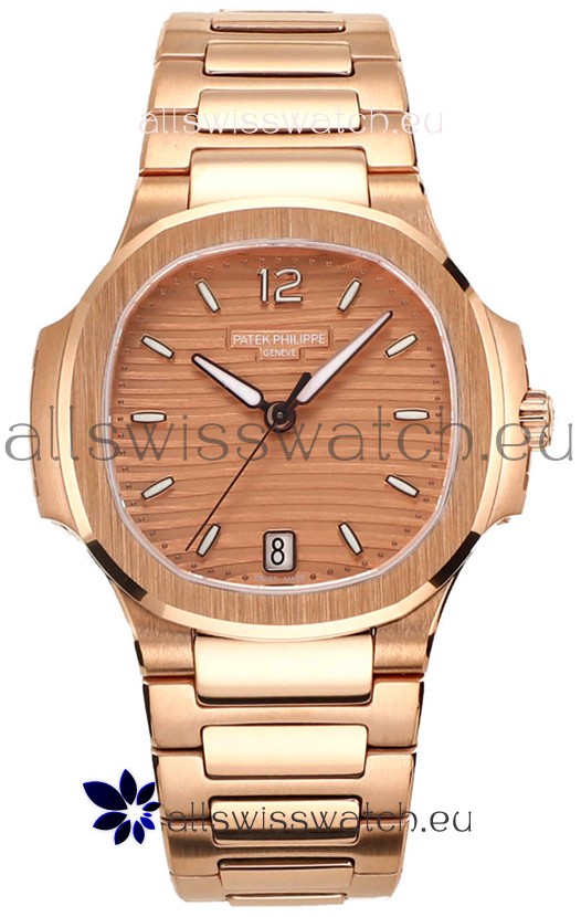 Patek Philippe Nautilus 7118R 35MM 1:1 Rose Gold Case & Dial 1:1 Mirror Replica Watch
