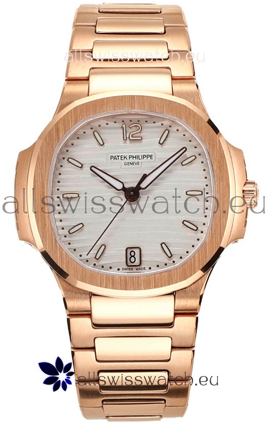 Patek Philippe Nautilus 7118R 35MM 1:1 Rose Gold White Dial 1:1 Mirror Replica Watch
