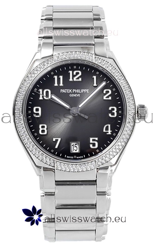 Patek Philippe Twenty-4 Grey Dial 904L Steel Casing 1:1 Mirror Replica Watch 36MM