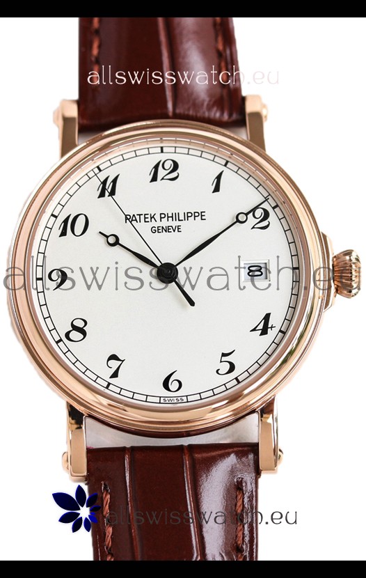 Patek Philippe Calatrava 5153J Rose Gold 1:1 Mirror Swiss Replica Watch 