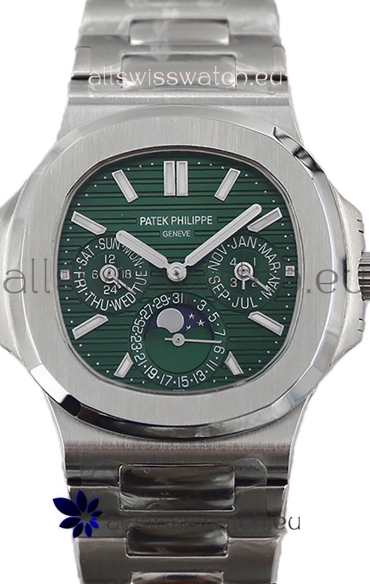 Patek Philippe Nautilus 5740 Perpetual Calendar Stainless Steel Green Dial Swiss Replica Watch 
