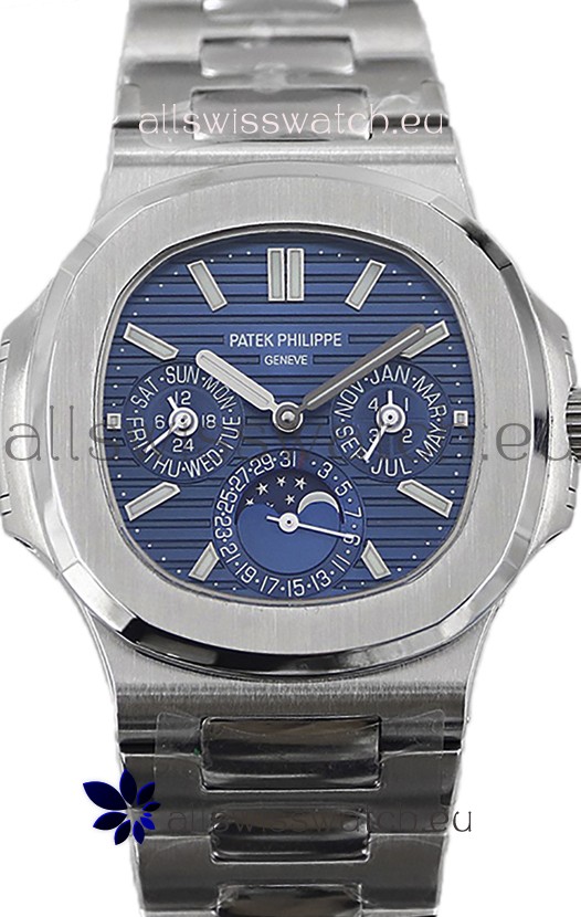 Patek Philippe Nautilus 5740 Perpetual Calendar Stainless Steel Blue Dial Swiss Replica Watch 