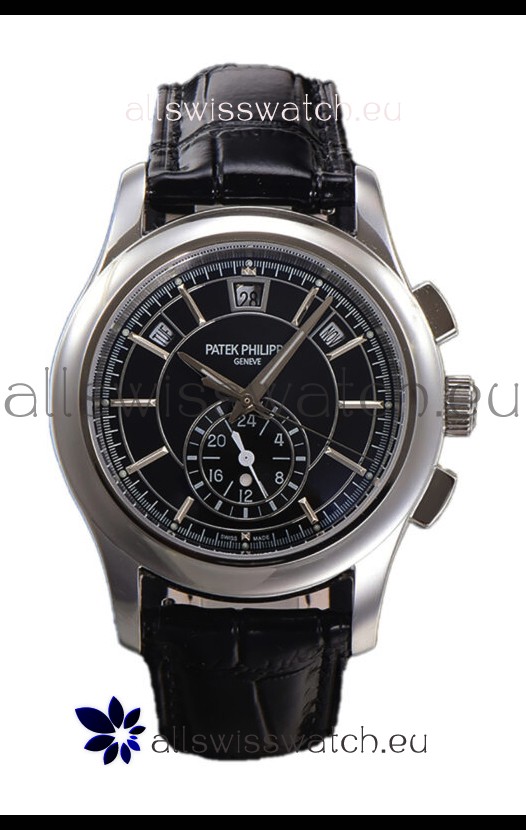 Patek Philippe 5205 Complications Moonphase Black Dial 1:1 Mirror Swiss Replica Watch