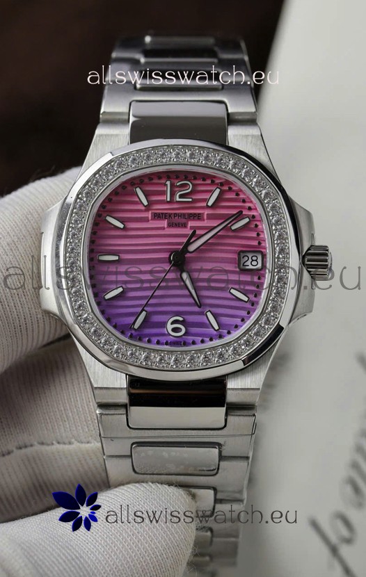 Patek Philippe 7010R Gradient Purple and Pink Dial Swiss Quartz Replica Watch