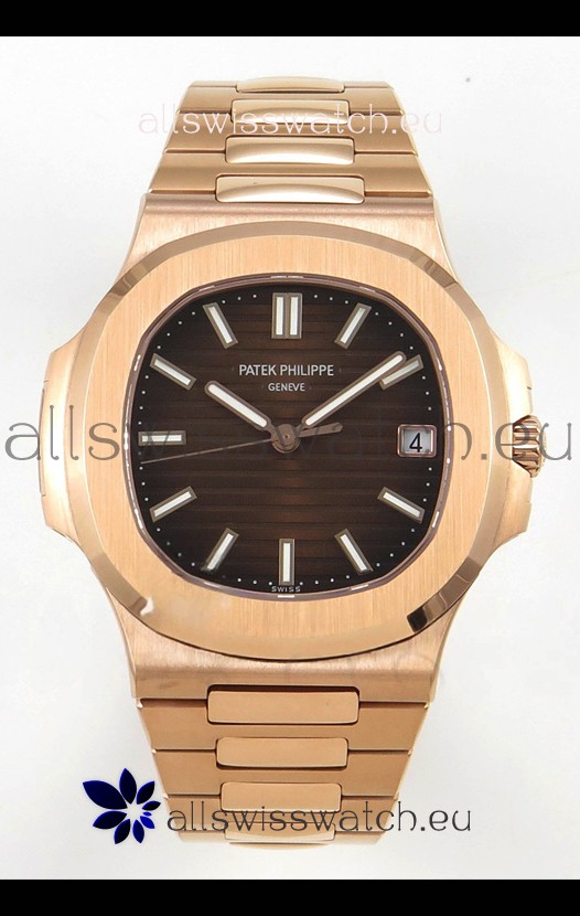 Patek Philippe Super Clone Nautilus 5711/1R-001 in Rose Gold Brown Dial
