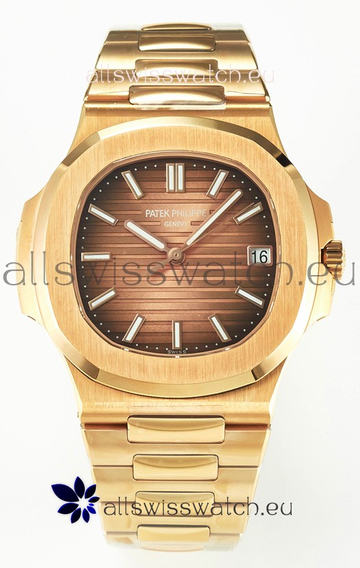 Patek Philippe Super Clone Nautilus 5711/1R-001 in Rose Gold Brown Dial