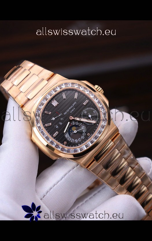 Patek Philippe Nautilus 5712R 1:1 Quality Swiss Replica Watch in Black Dial