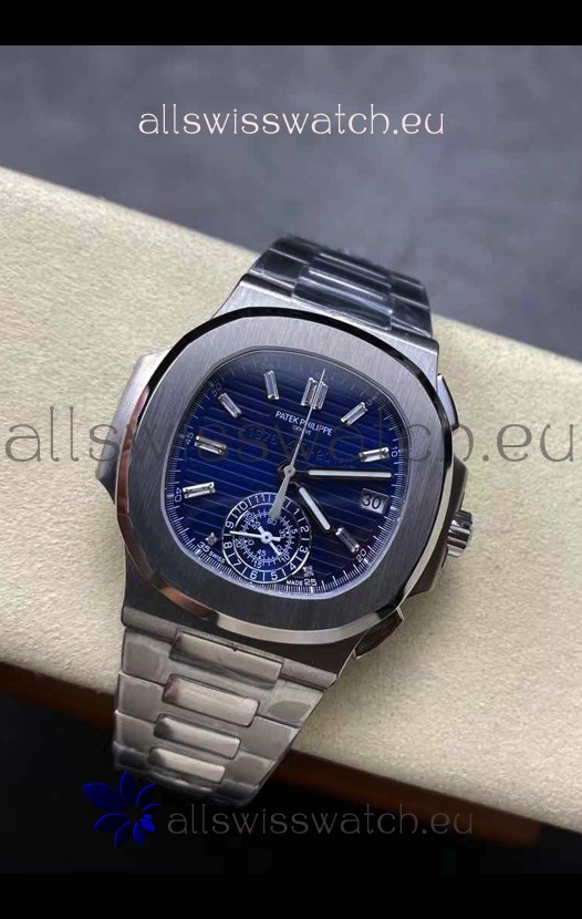 Patek Philippe Nautilus 5980/1A 40th Anniversary Chronograph Steel Case in Purple Dial - 1:1 Mirror Replica