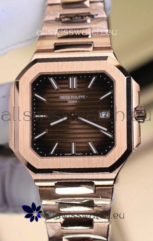 Patek Philippe Cubitus 5821 Rose Gold Brown Dial Swiss Replica Watch
