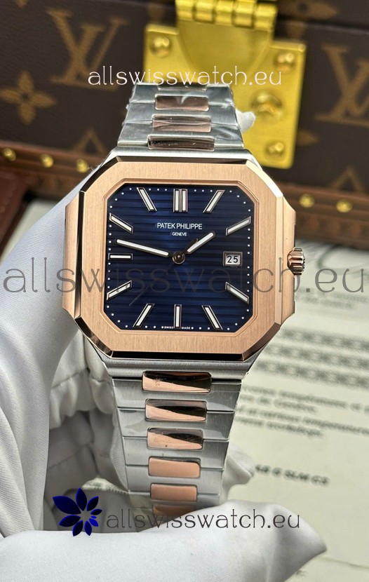 Patek Philippe Cubitus 5821 Two Tone Casing Blue Dial Swiss Replica Watch 