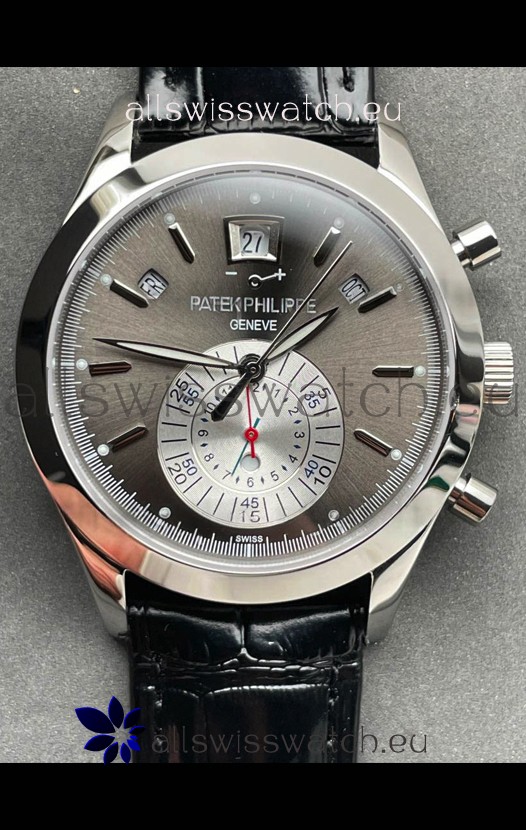 Patek Philippe Super Clone 5960P Annual Calandar Chronograph Steel Dial 1:1 Mirror Swiss Replica Watch