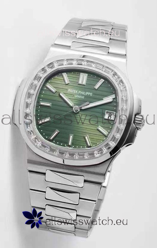 Patek Philippe Nautilus 5711/1A-014 1:1 Mirror Swiss Replica Watch in Green Dial 904L Steel 