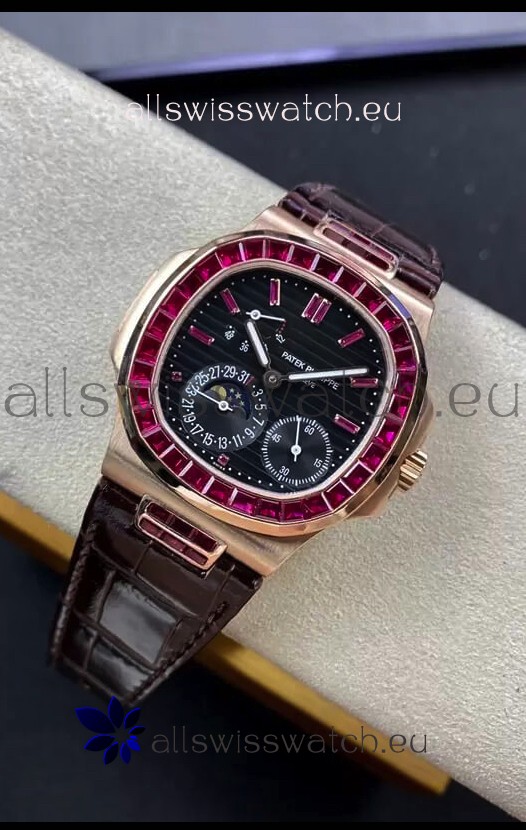 Patek Philippe Nautilus 5724R 1:1 Quality Swiss Replica Watch in Black Dial