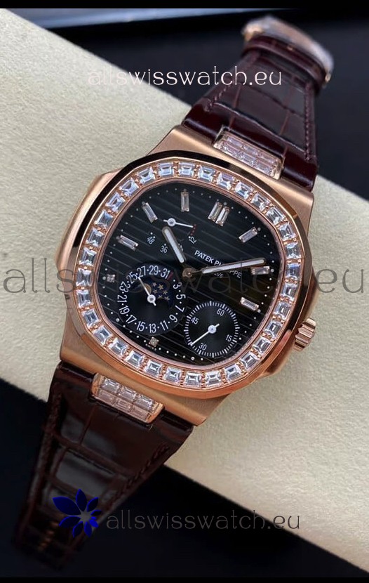 Patek Philippe Nautilus 5712R 1:1 Quality Swiss Replica Watch in Black Dial