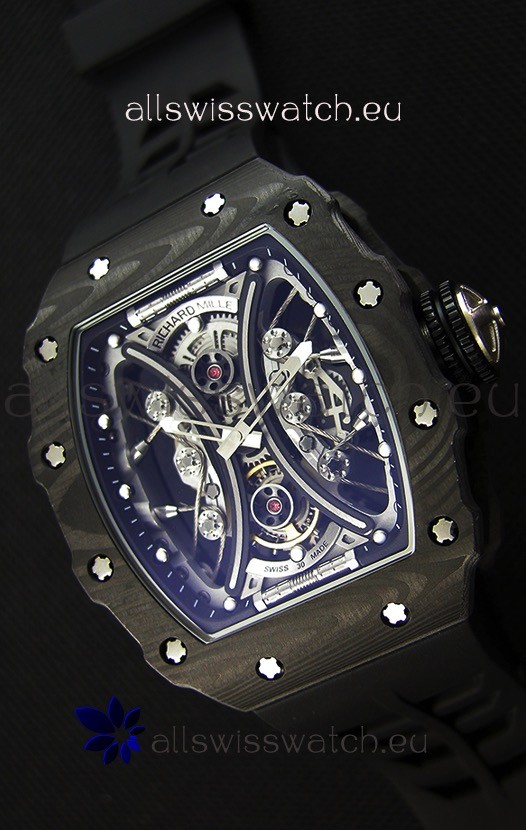 Richard Mille RM53-01 Pablo Mac Donough Black Carbon Case Swiss Replica Watch 