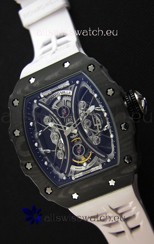 Richard Mille RM53-01 Pablo Mac Donough Black Carbon Case Swiss Replica Watch 