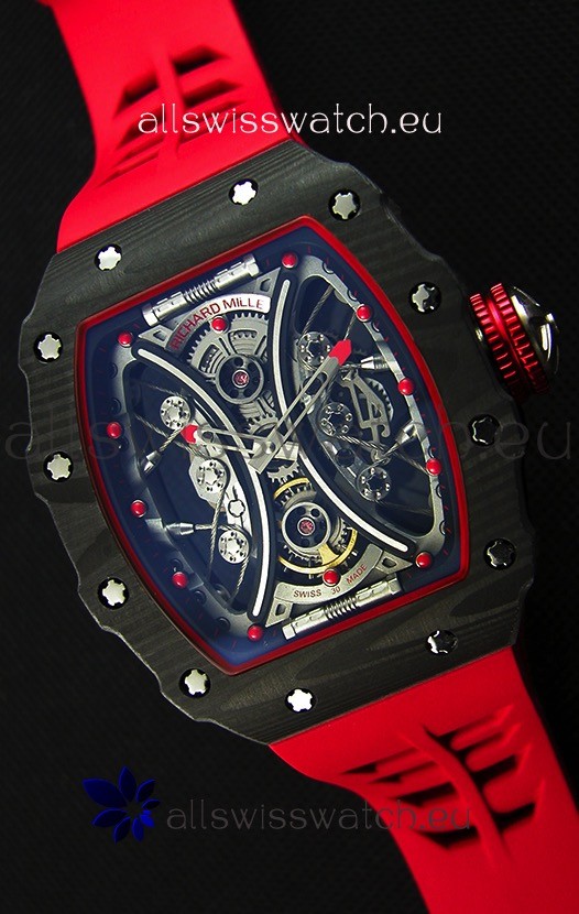 Richard Mille RM53-01 Pablo Mac Donough Red Carbon Case Swiss Replica Watch 
